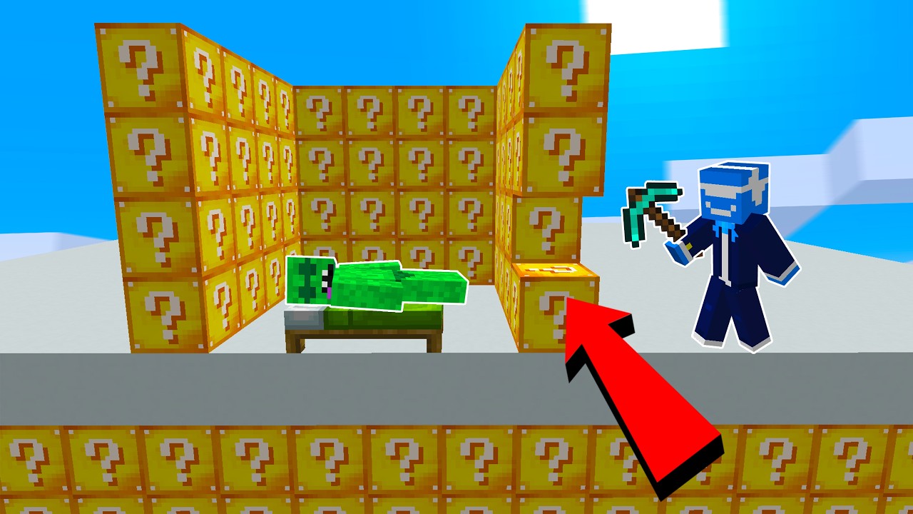 Lucky Block Bedwars — это безумие в Minecraft
