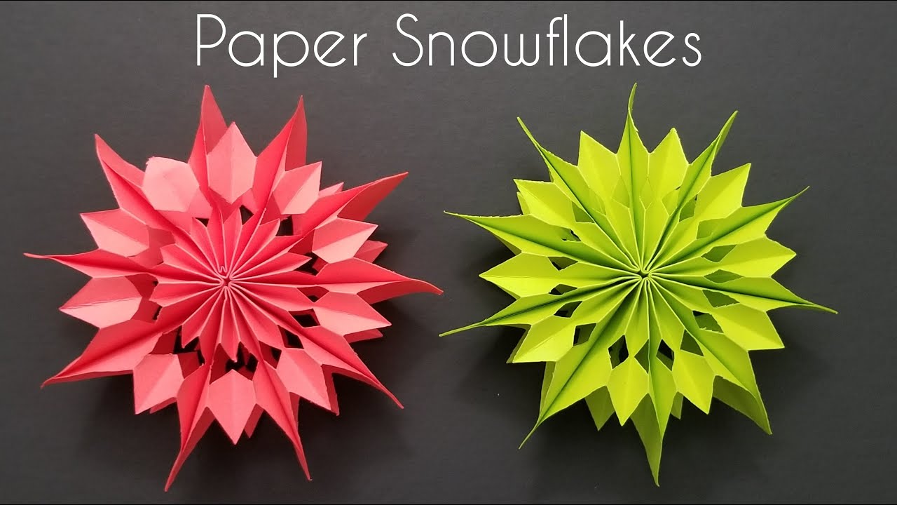 DIY 3D Paper Snowflakes | How to make Paper Snowflake | Christmas Decor Ideas | Easy Paper Crafts