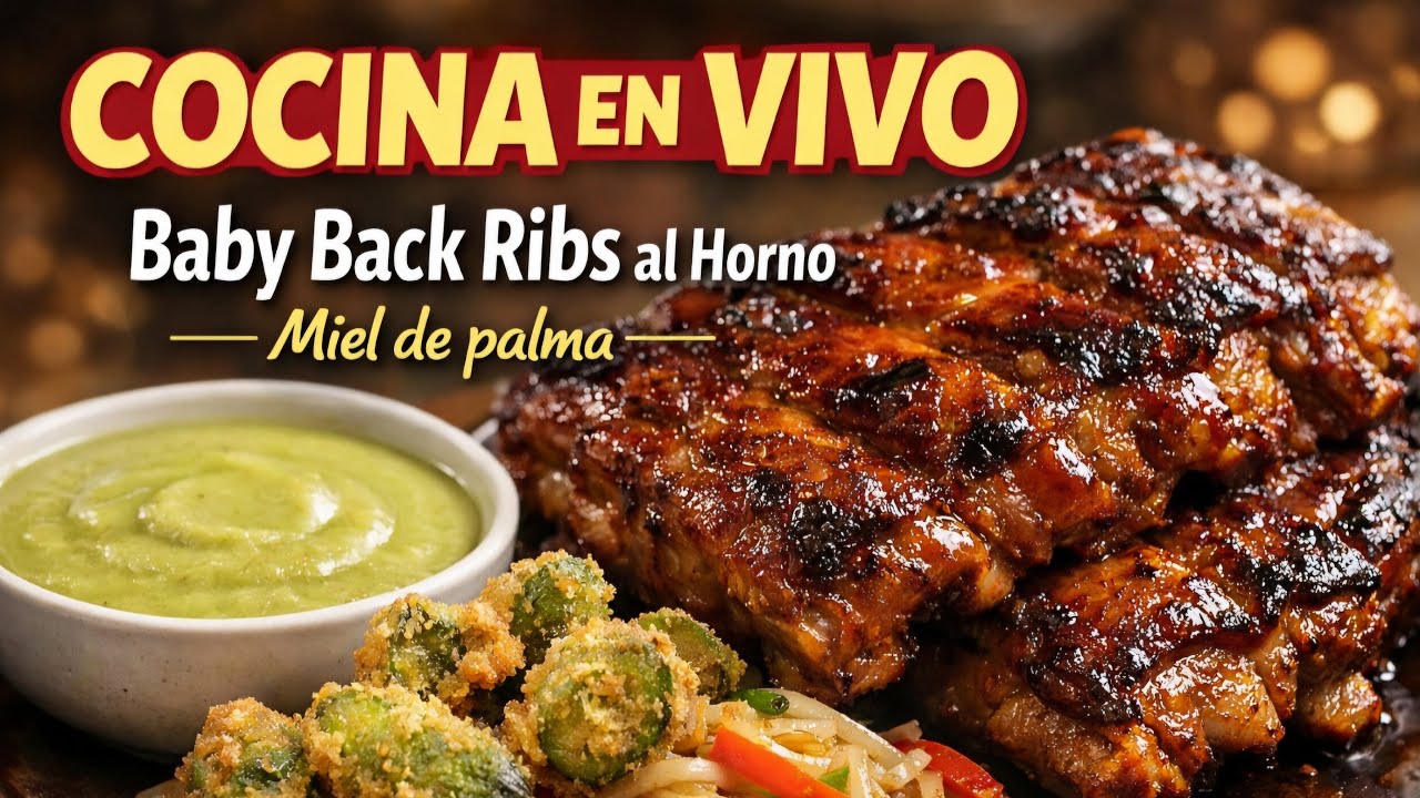 Cocina en vivo | Velouté de alcachofas & Baby Back Ribs al horno con miel de palma