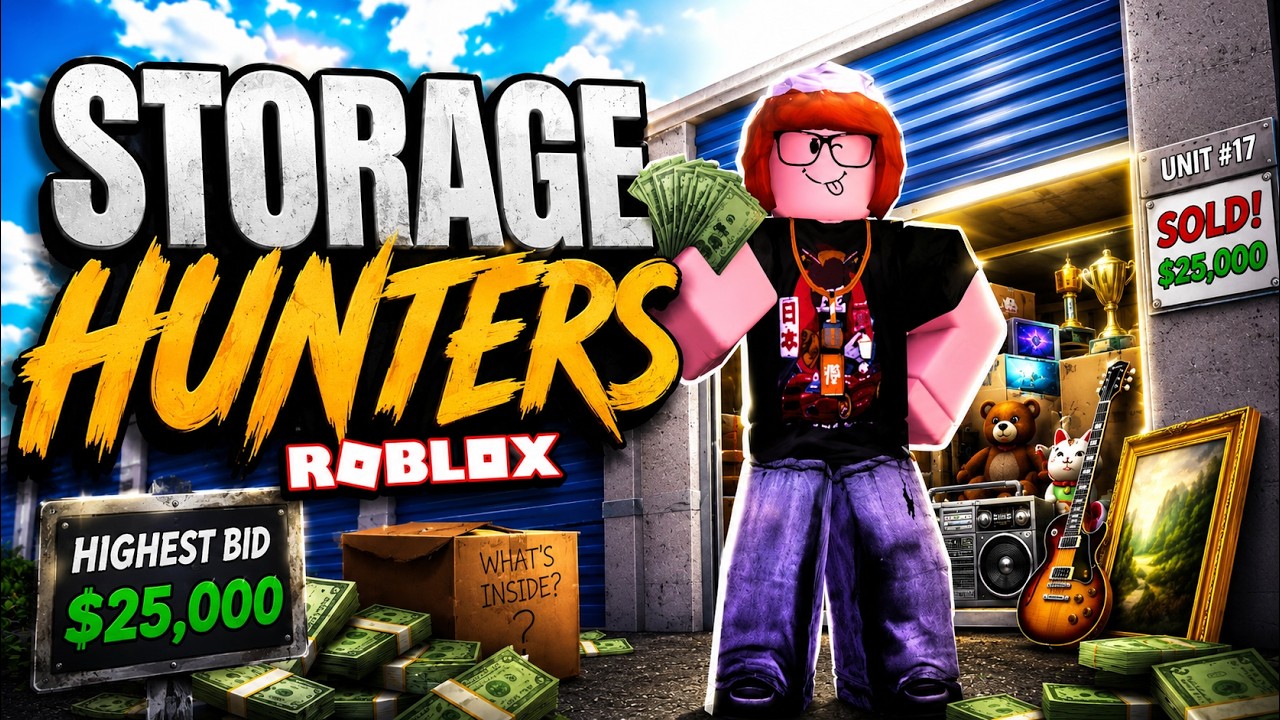 I started flipping strage units.... (storage hunters rblx)