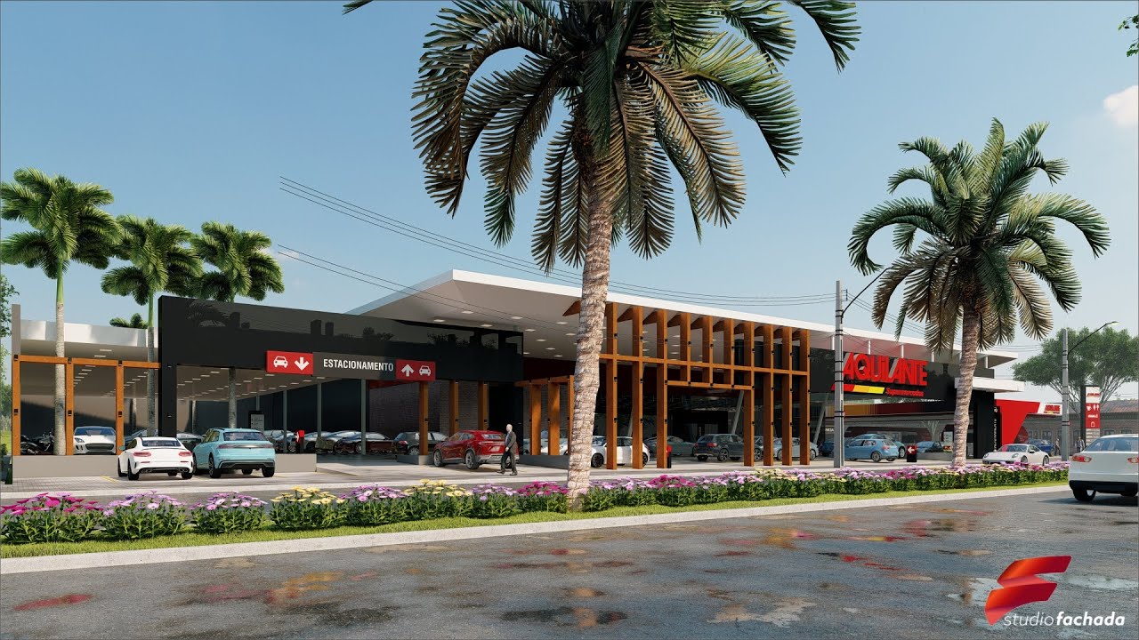 Projeto de Fachada Supermercado Aquilante | Bariri - SP