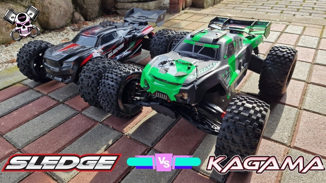Traxxas Sledge vs Team Corally Kagama.