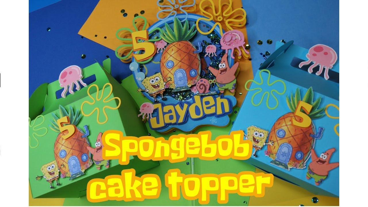 spongebob cake topper en design space