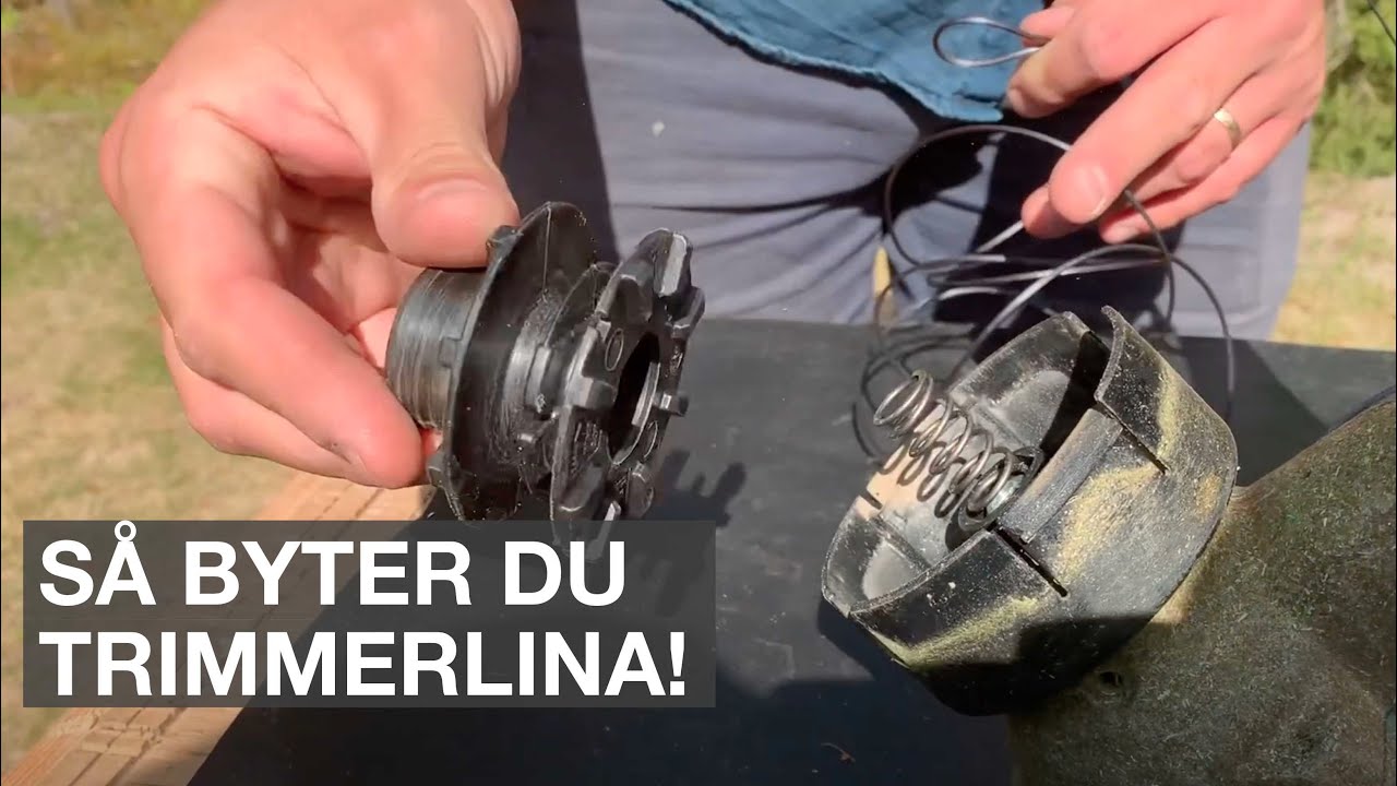 Så monterar du en ny trimmerlina!