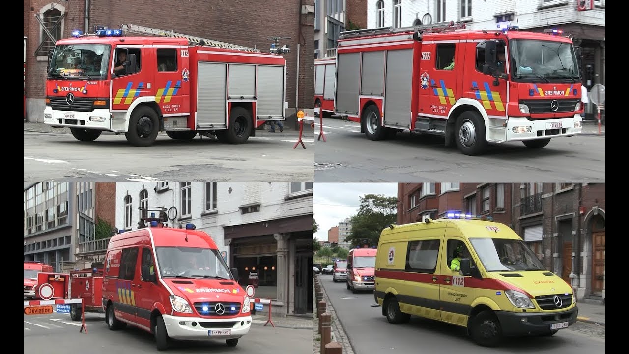 (Belgium) Liège Fire Dept in emergency during the open day 2018.