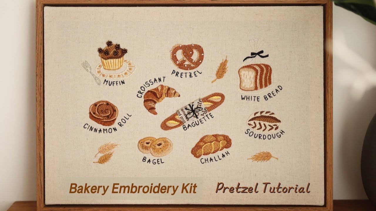 Bakery Embroidery Kit Tutorial #1: Pretzel
