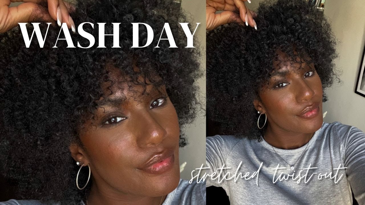 TWIST OUT ON STRETCHED NATURAL HAIR  (WASHDAY + #OLAPLEX UPDATE)
