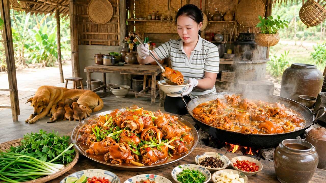Cooking Tender Meat-Stuffed Tofu Simmered in Rich Tomato Sauce | Preparing Delicious Dishes to Sell