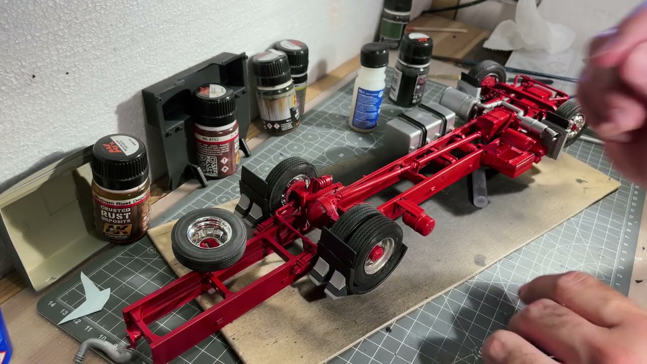 Part10 - Italeri 3872 Volvo FH16 ( Chassis & Wheels +Assembly  )