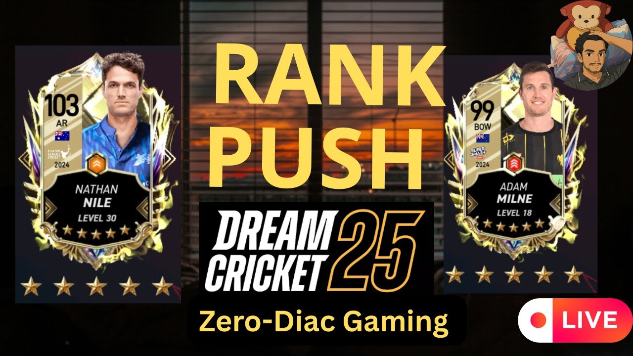Rank Push To Top 100 | Dream Cricket 25 | Zero-Diac Gaming