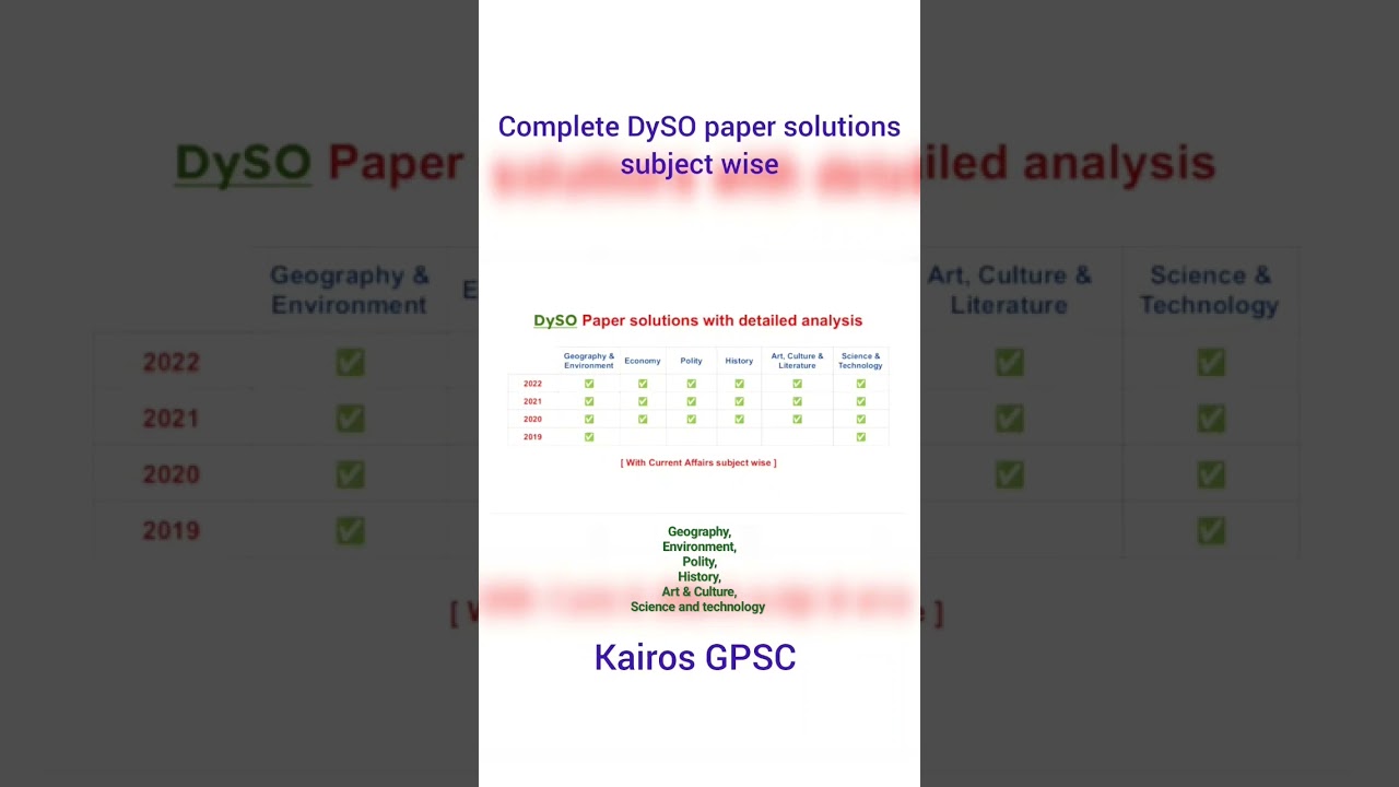 DySO complete paper solutions with detailed analysis and answers. #dyso2023 #gpsc #gpscpreparation