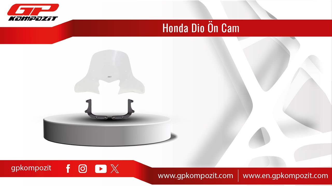 Honda Dio Uyumlu Elcikli Ön Cam Montajı