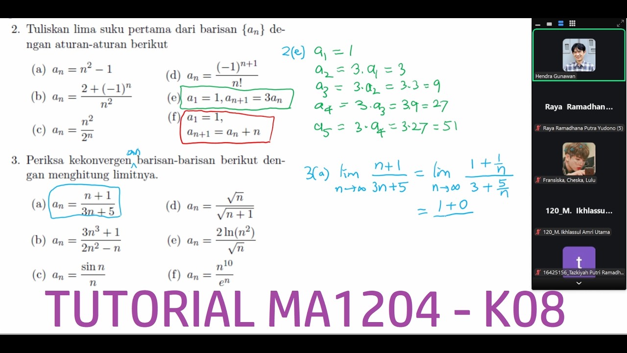 KALKULUS | Tutorial MA1204: Deret Bilangan Real