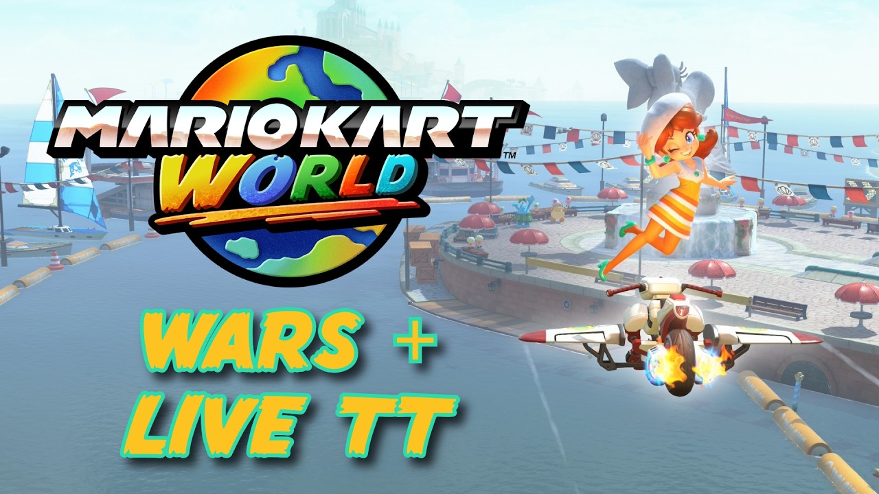 MARIO KART WORLD WARS FT. DAISY!! + LIVE DINO TIME TRIAL LATER