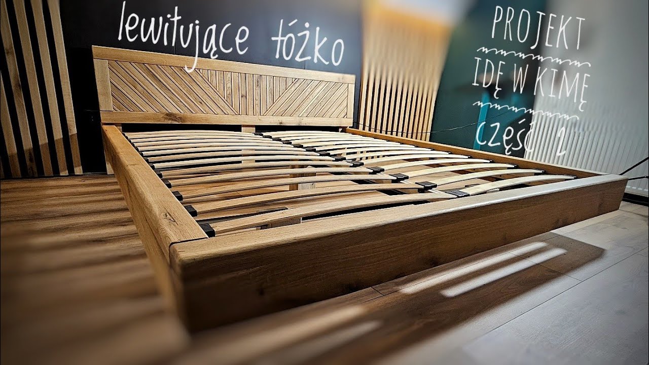 Dębowe lewitujące łóżko - można zrobić fajny projekt bez żywicy