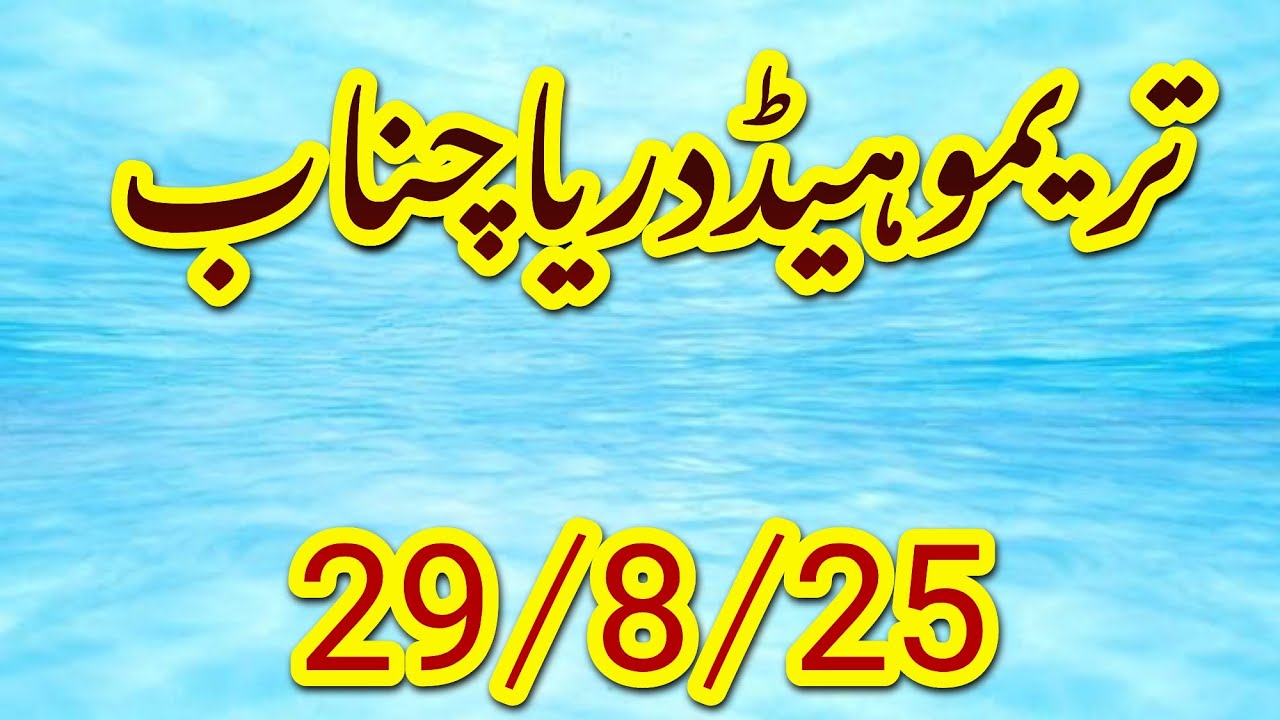 🌊 ہیڈ تریمو پر سیلاب کی صورتحال | Head Trimmu Flood 2025#HeadTrimmu #FloodUpdate #ChenabRiver 