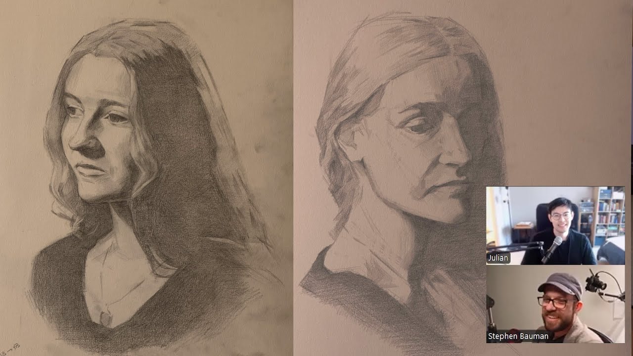 Stephen's How-To's on Halftones and Hair in Portrait Drawing - April 2025 Art Mentorship Meeting