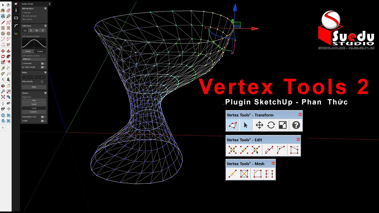 Tất tần tật Cách sử dụng Vertex Tools 2 For SketchUp