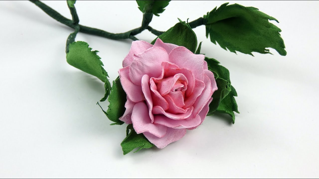 🌹 Rosa de foamiran sin calor - Dayka Trade 💐