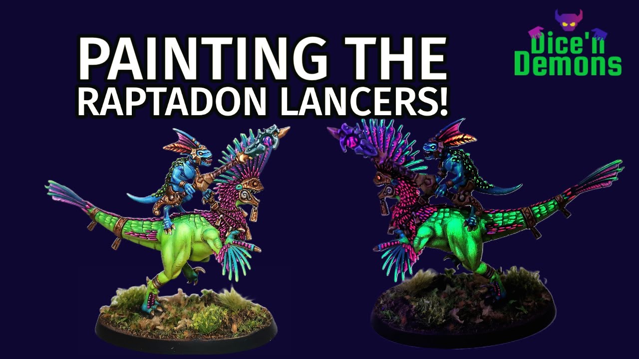 How to paint the new Seraphon Raptadon Chargers/Lancers for Age of Sigmar!