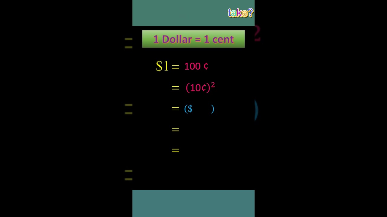 😱1 dollar is same as 1 cent ? 😱  #shorts #short #puzzle #riddles#viral #trendingshorts #trending