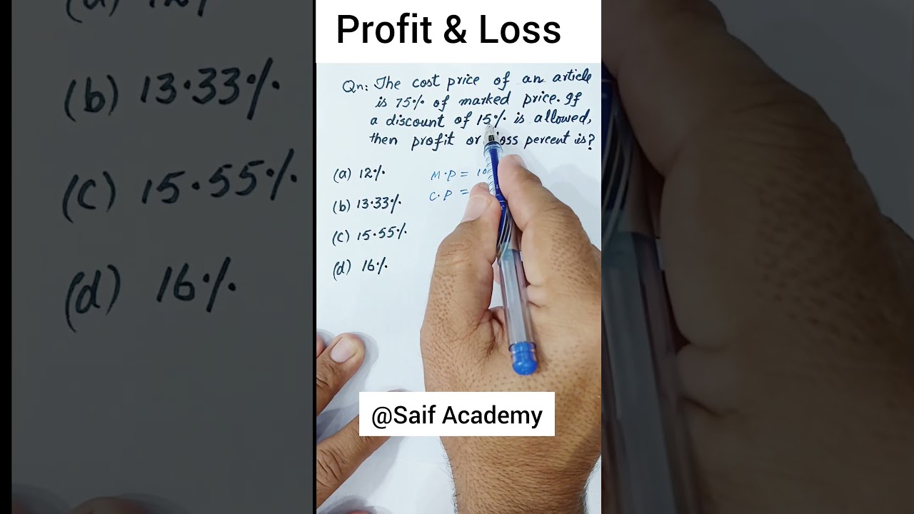 profit & Loss||@Saif Academy