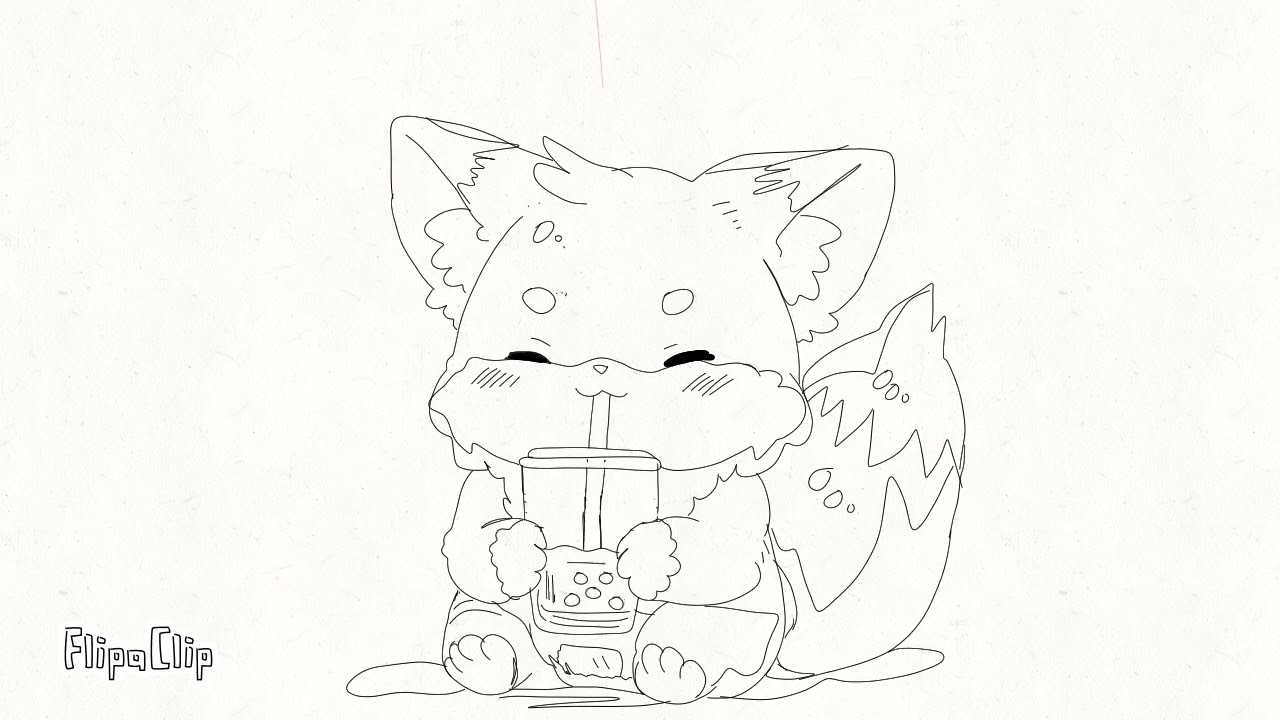 Anime fox drinking juice 🥤😲....#animation#animelover#viral #love#cute#soothing#satisfying 