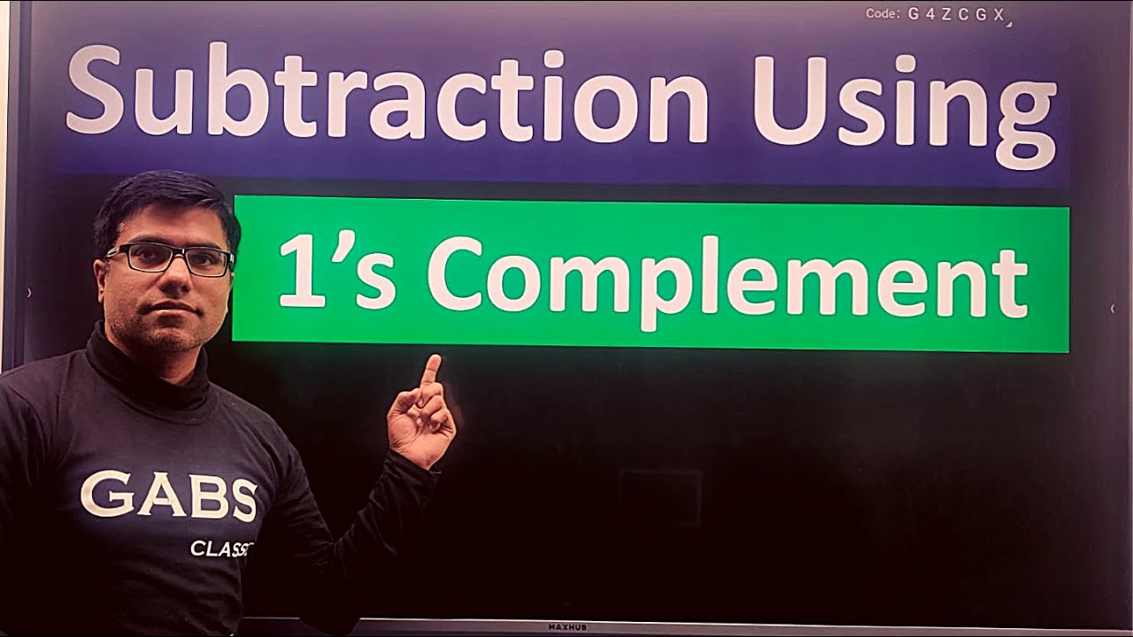 Subtraction using 1s complement | Subtraction of Binary numbers using 1's Complement