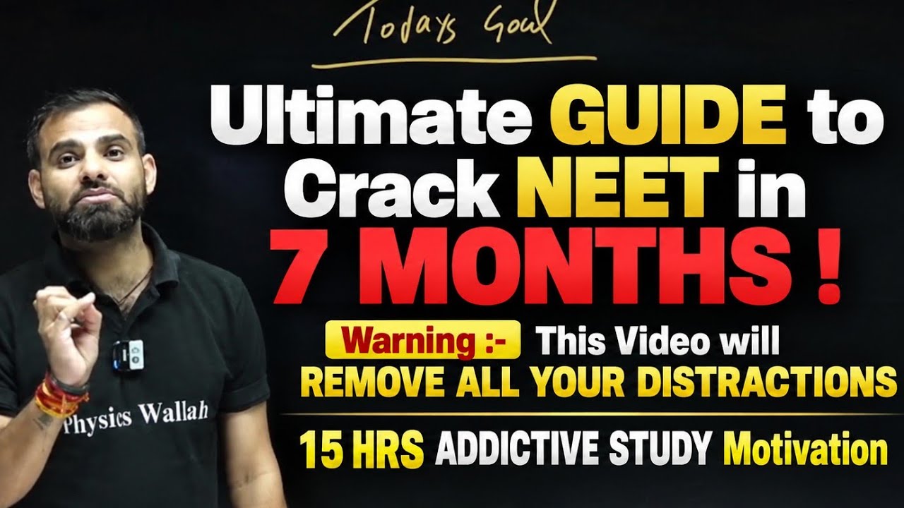 Ultimate GUIDE to Crack NEET in 7 MONTHS ⚠️ 15 Hrs ADDICTIVE STUDY ! 