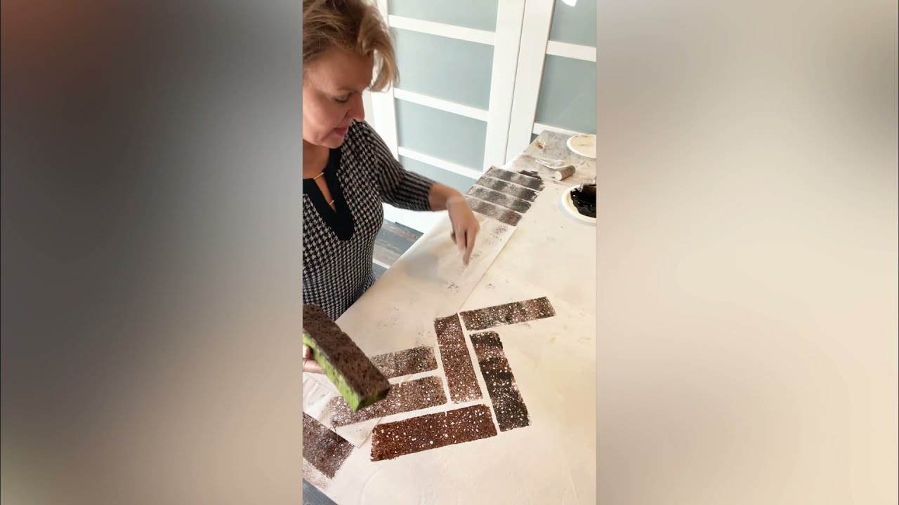 How to Paint Faux Brick I White Washed Red Brick I Herringbone Brick Pattnern I ALL-IN-ONE Paint DIY