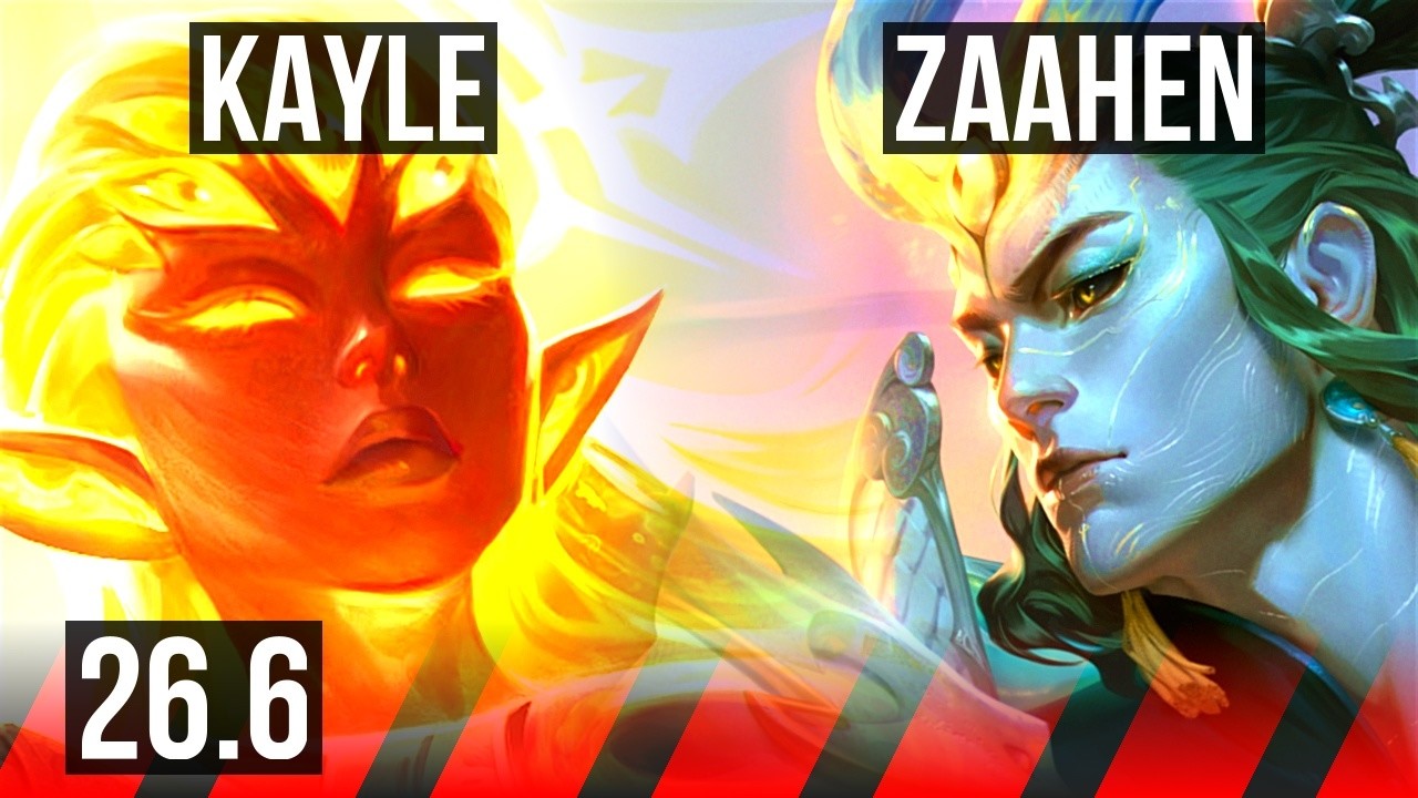 KAYLE vs ZAAHEN (TOP) | Good KDA: 5/1/6 | NA Master | 26.6