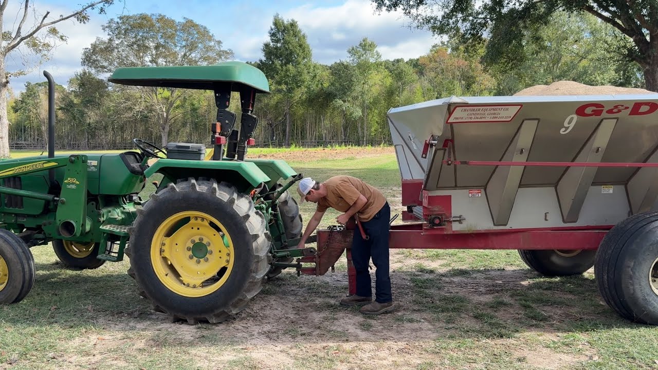 Liming our first pastures! Spreading 5 tons of lime!