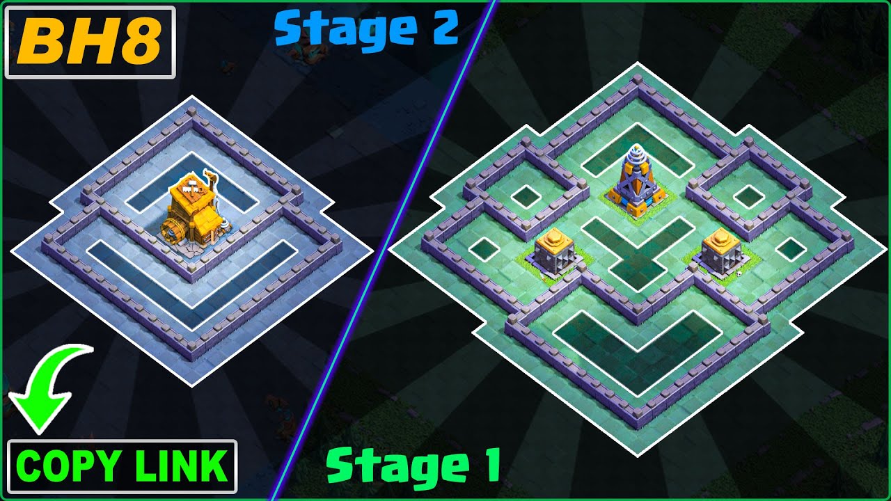 New BEST! BH8 Base (2 Stage) | Builder Hall 8 Base COPY Link (After Update) | Clash of Clans