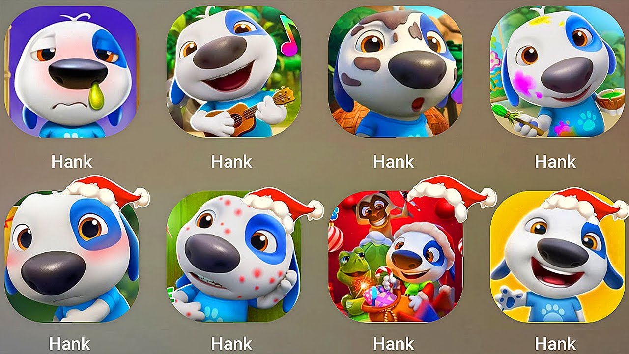 My Talking Hank The Christmas update features new outfits and a Christmas house 😍