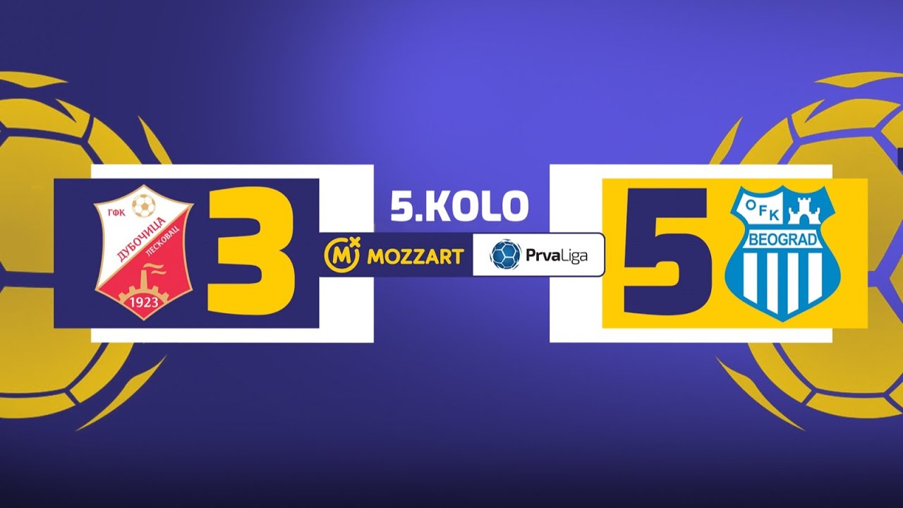 Mozzart Bet Prva liga Srbije 2023/24 - 5.Kolo: DUBOČICA – OFK BEOGRAD 3:5 (1:2)