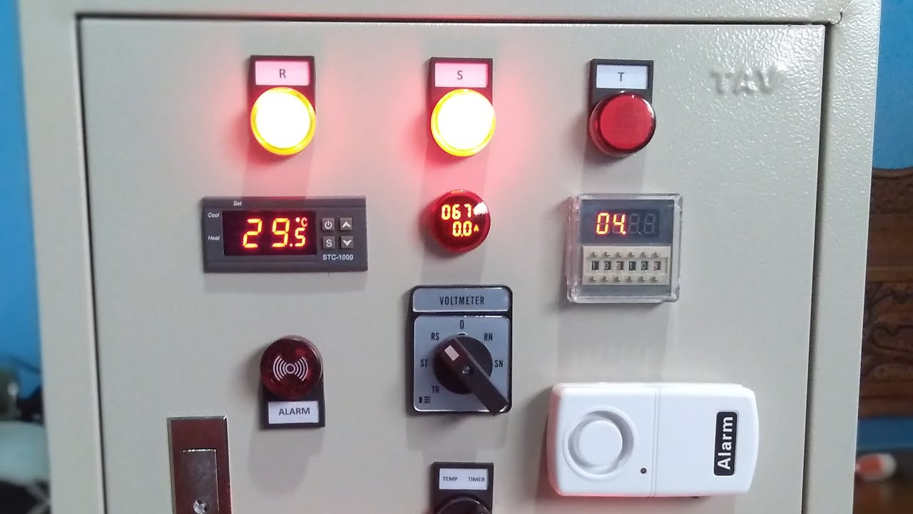 Panel kontrol blower kandang ayam 3 phase 2 blower 