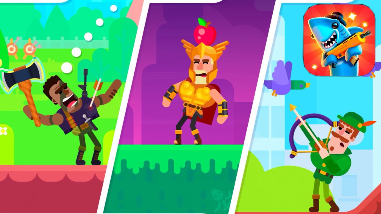 Bowmasters Gameplay Apple Shoot