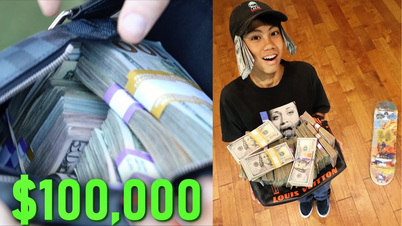 SURPRISING A 15 YEAR OLD JAPANESE SKATER WITH 100,000 DOLLARS (PRANK)