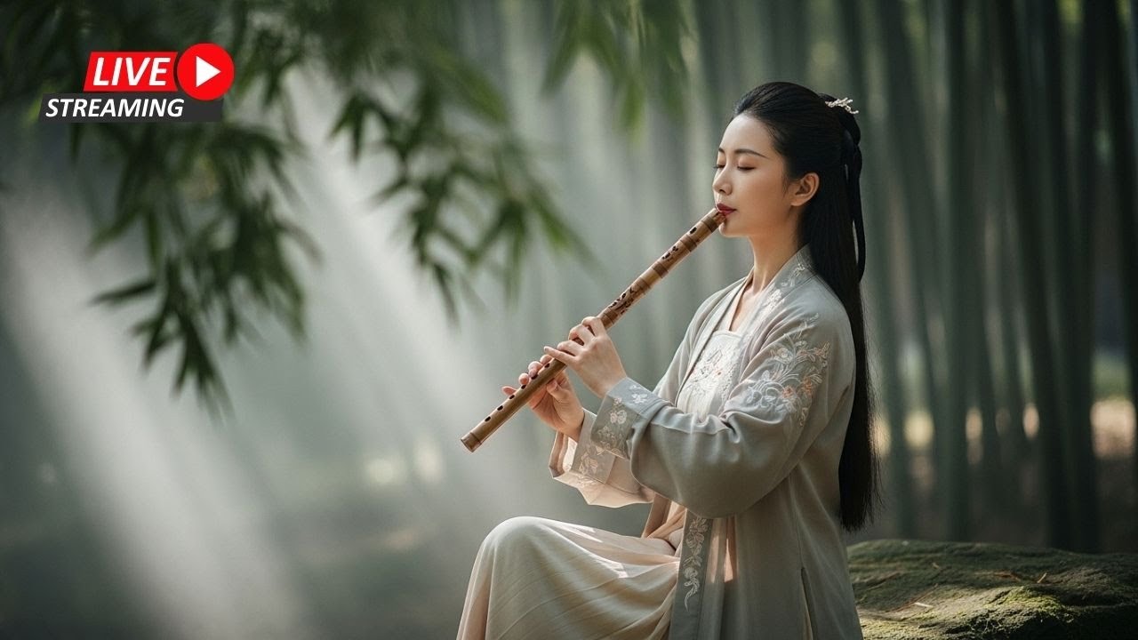 Healing Bamboo Flute LIVE 🍃 Soft Instrumental for Relaxation & Study 疗愈竹笛直播｜学习与放松