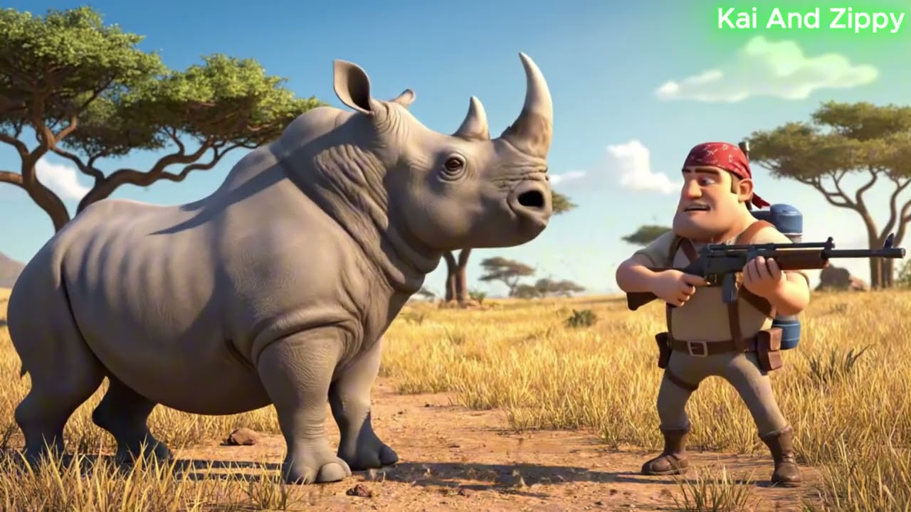 Kai And Zippy: Nala the Rhino & The Precious Horn Myth Part2｜Kids Story 3D Animation