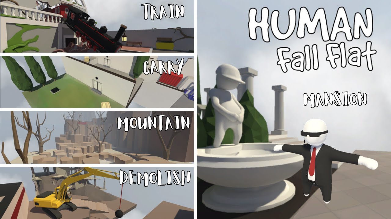Human Fall Flat Gameplay | Dreams 1–5 Complete (Mansion to Demolish) 😂