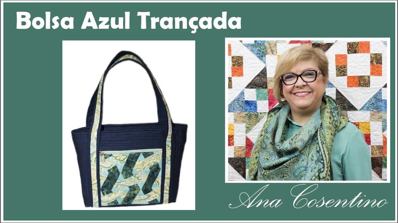 Como Fazer uma Bolsa Azul Trançada