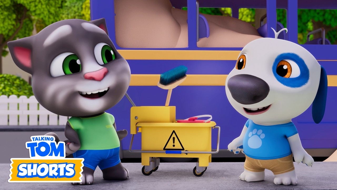 Let's Clean the Bus! 🚌 Talking Tom Shorts | NEW EPISODE