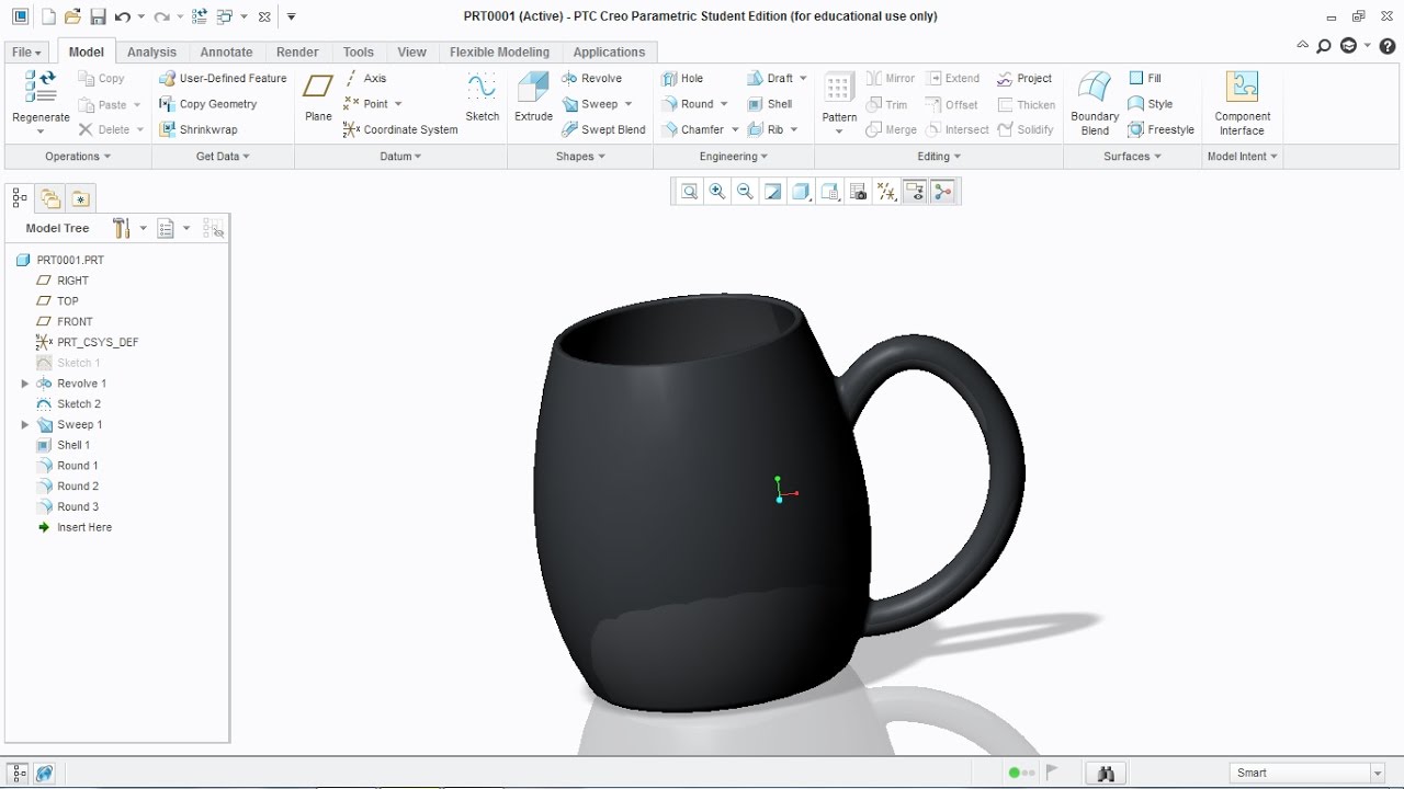 PTC Creo Parametric 3.0 - Coffee Mug