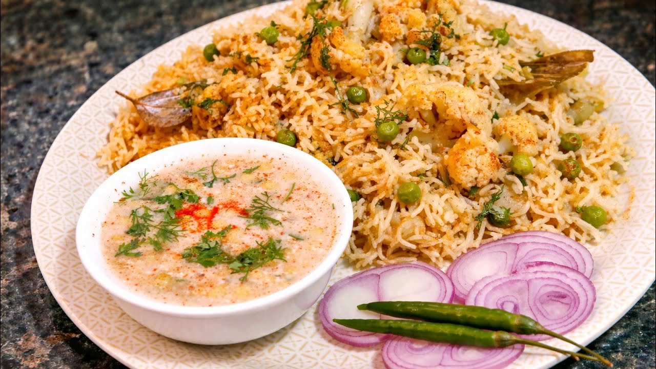 अपने घर में अपने हाथों से बनाइए मजेदार गोभी मटर पुलाव घर सामग्री से।veg pulao recipe.