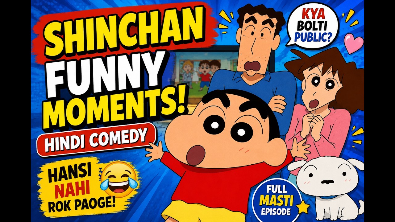 Shinchan Comedy in Hindi 😂 | Funny Cartoon Moments