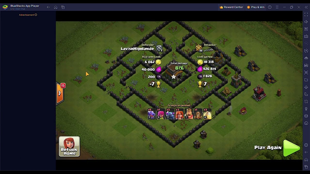 Clash of Clans Defending again!!!