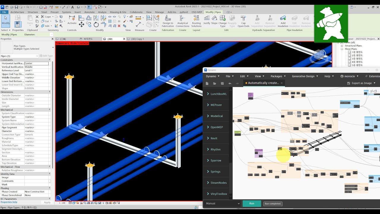 Create pipe hanger using dynamo in Revit