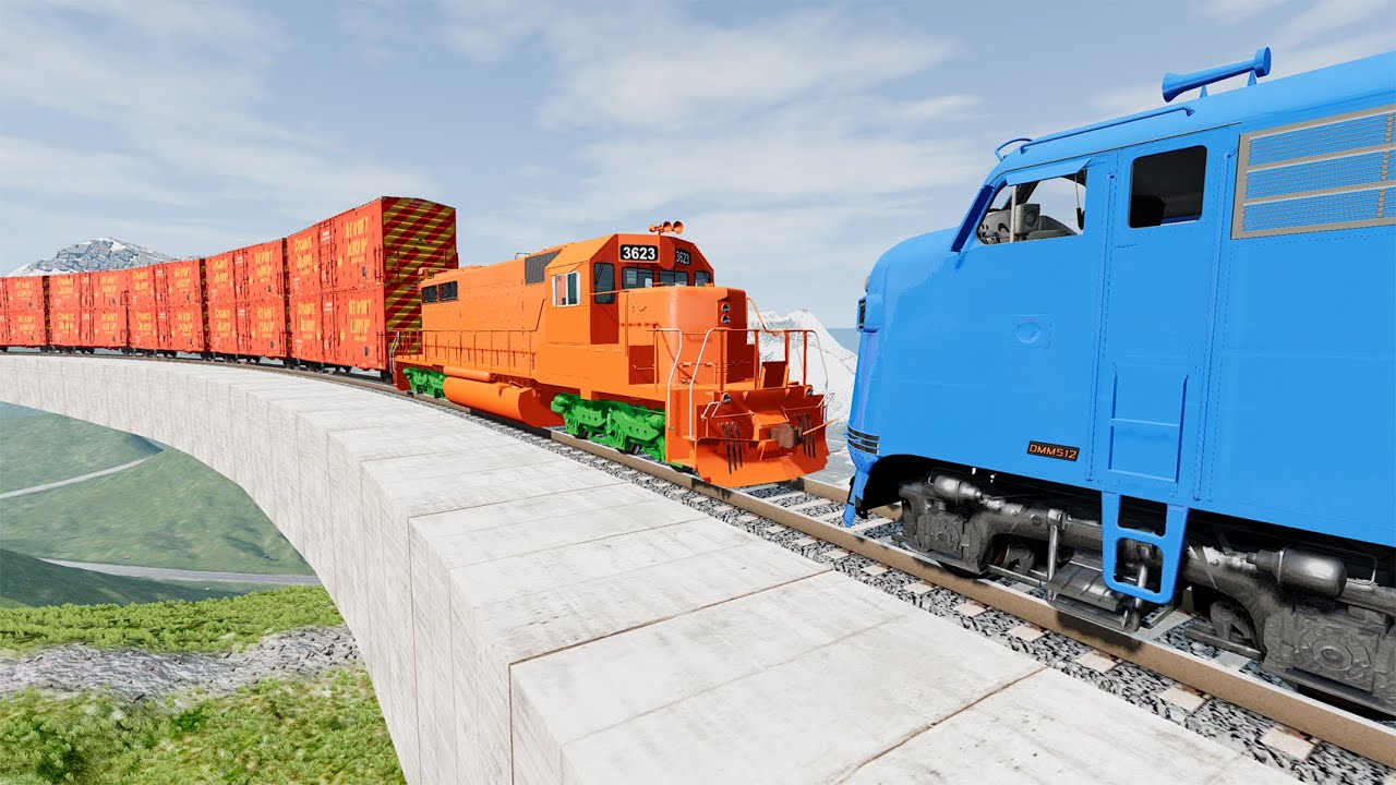 Crazy High Speed Train Crashes #68 - Beamng drive | Dancing Cars