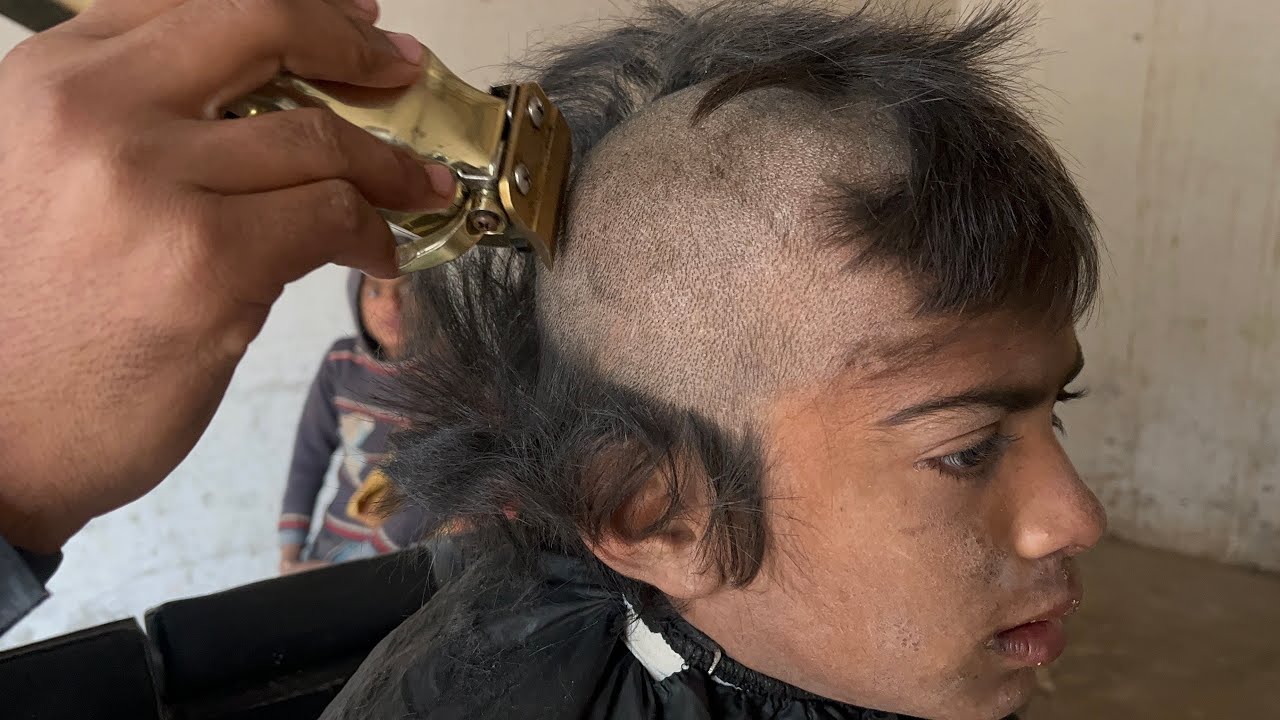 Full Head Clean Shave with Machine | Satisfying & Professional Barber Transformation